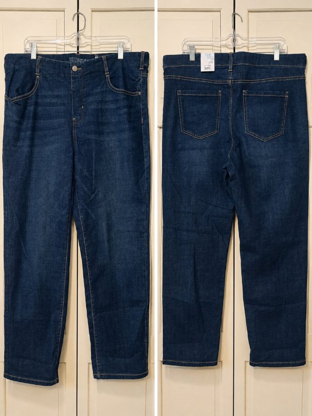 Time and Tru XL 16-18 Mid Rise Straight Pull On Jeans NWT